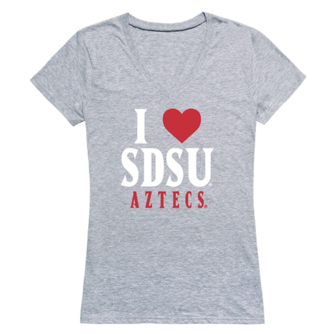 I Love SDSU San Diego State University Aztecs Womens T-Shirt-Campus-Wardrobe