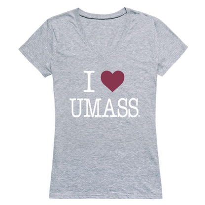 I Love UMASS University of Massachusetts Amherst Minuteman Womens T-Shirt-Campus-Wardrobe