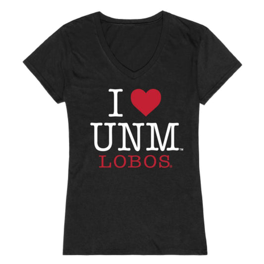 I Love UNM University of New Mexico Lobos Womens T-Shirt-Campus-Wardrobe