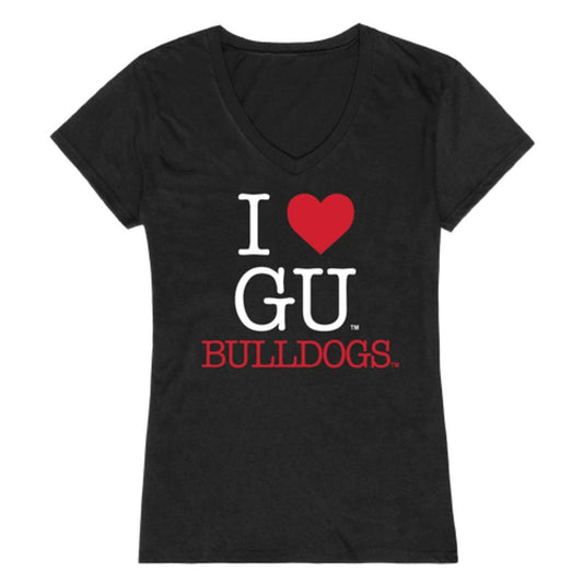 I Love Gonzaga University Bulldogs Womens T-Shirt-Campus-Wardrobe