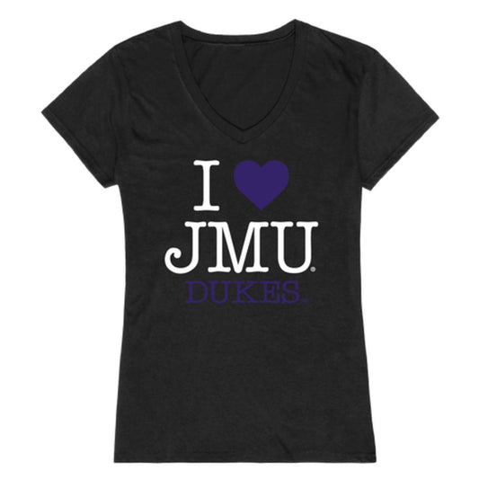 I Love JMU James Madison University Dukes Womens T-Shirt-Campus-Wardrobe