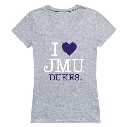 I Love JMU James Madison University Dukes Womens T-Shirt-Campus-Wardrobe