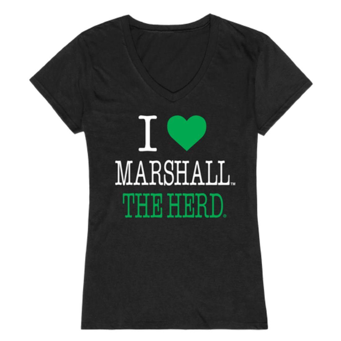 I Love Marshall University Thundering Herd Womens T-Shirt-Campus-Wardrobe