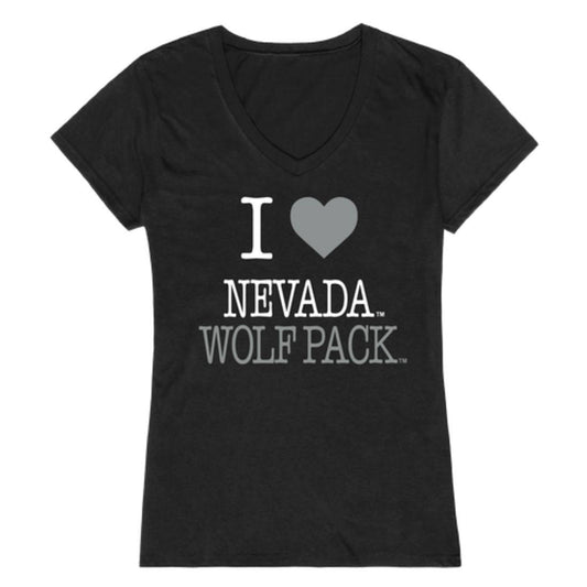 I Love University of Nevada Wolf Pack Womens T-Shirt-Campus-Wardrobe