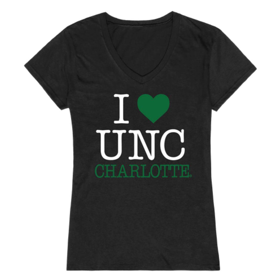 I Love UNC University of North Carolina at Charlotte 49ers Womens T-Shirt-Campus-Wardrobe