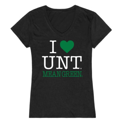 I Love UNT University of North Texas Mean Green Womens T-Shirt-Campus-Wardrobe