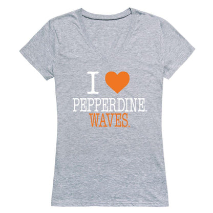I Love Pepperdine University Waves Womens T-Shirt-Campus-Wardrobe