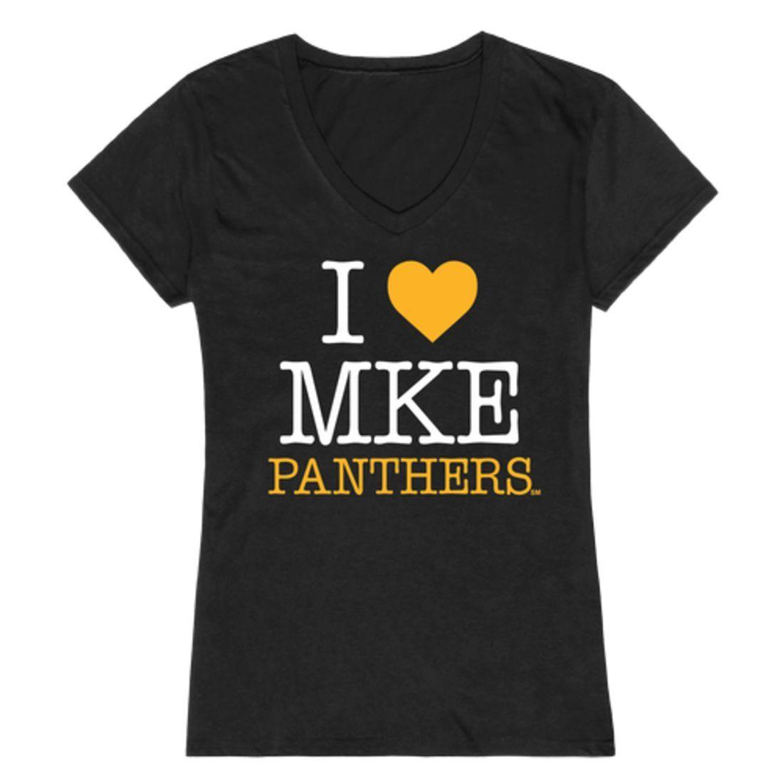 I Love UW University of Wisconsin Milwaukee Panthers Womens T-Shirt-Campus-Wardrobe