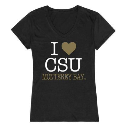 I Love CSUMB California State University Monterey Bay Otters Womens T-Shirt-Campus-Wardrobe