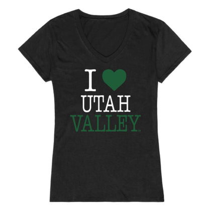 I Love UVU Utah Valley University Wolverines Womens T-Shirt-Campus-Wardrobe