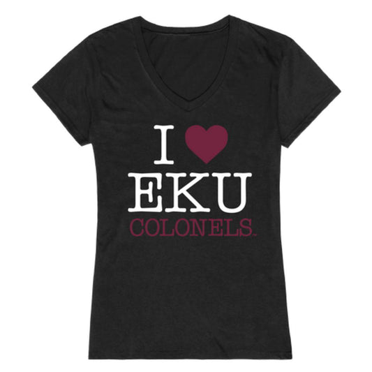 I Love EKU Eastern Kentucky University Colonels Womens T-Shirt-Campus-Wardrobe