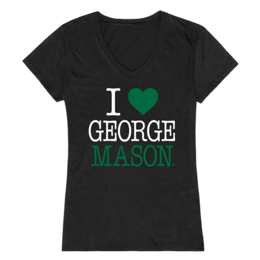 I Love GMU George Mason University Patriots Womens T-Shirt-Campus-Wardrobe