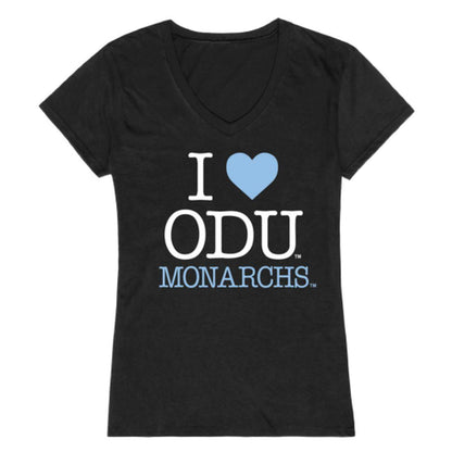I Love ODU Old Dominion University Monarchs Womens T-Shirt-Campus-Wardrobe