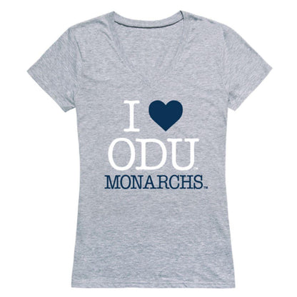 I Love ODU Old Dominion University Monarchs Womens T-Shirt-Campus-Wardrobe