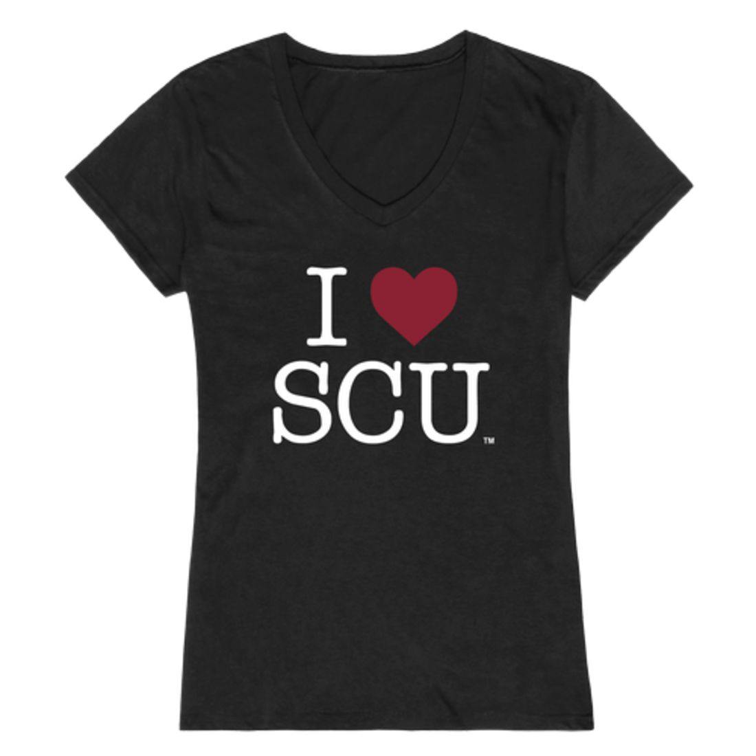 I Love SCU Santa Clara University Broncos Womens T-Shirt-Campus-Wardrobe
