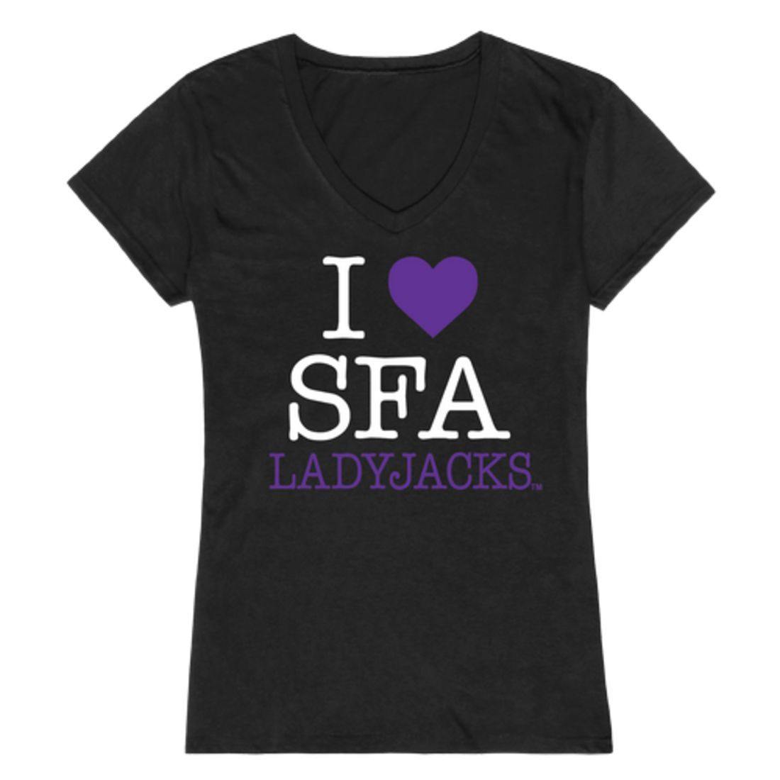 I Love Stephen F. Austin State University Lumberjacks Womens T-Shirt-Campus-Wardrobe