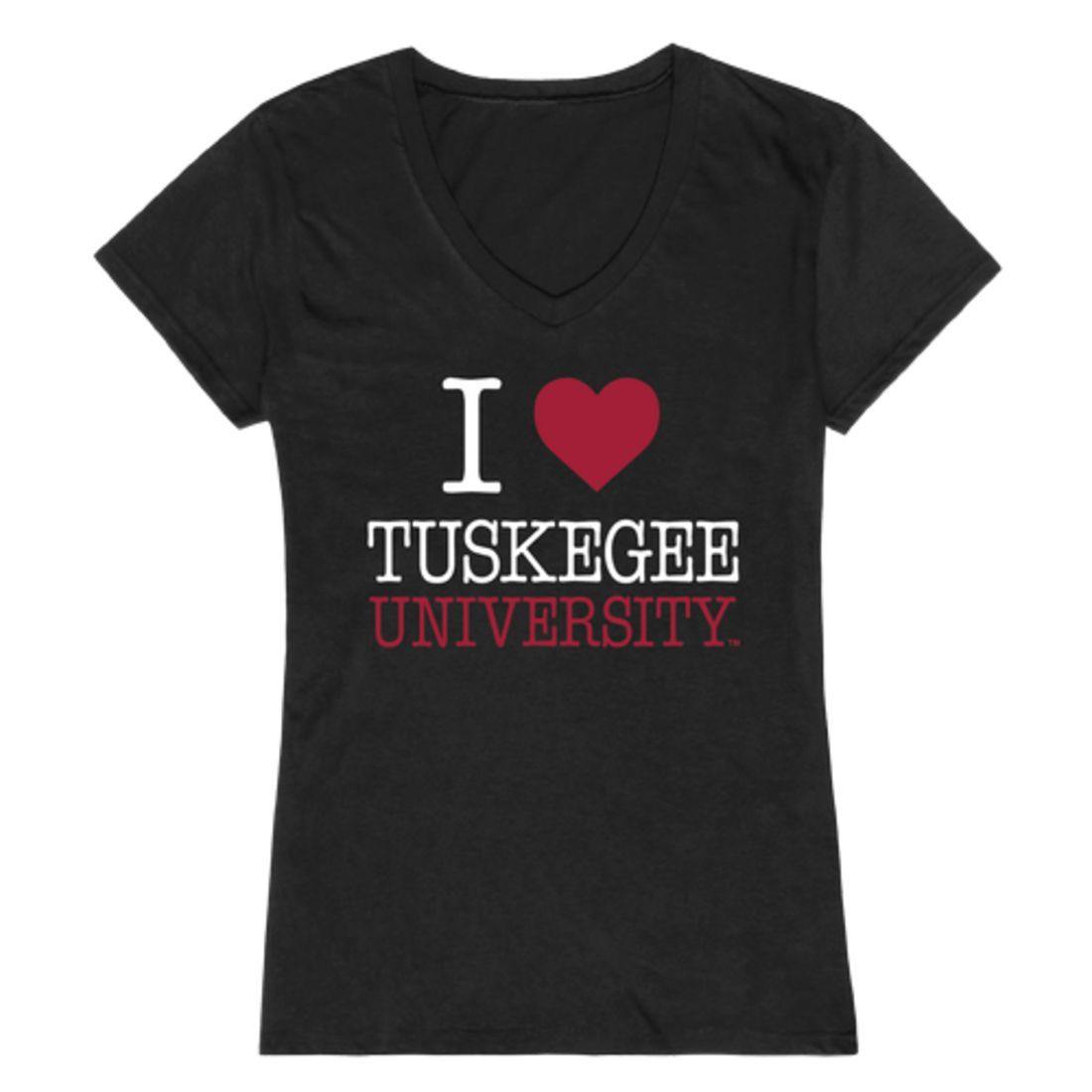 I Love Tuskegee University Golden Tigers Womens T-Shirt-Campus-Wardrobe