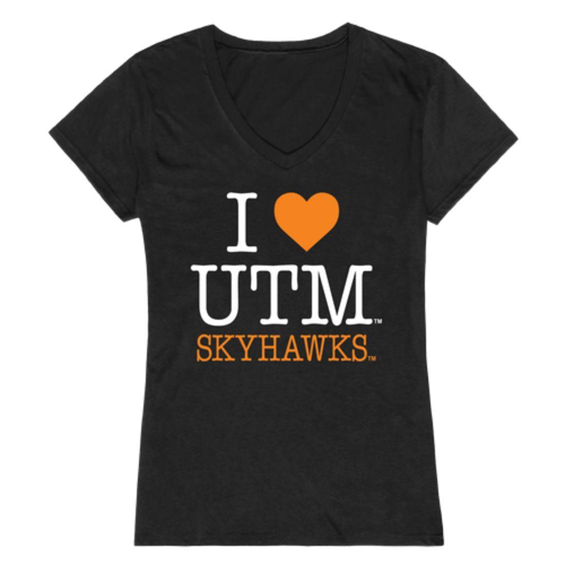 I Love UT University of Tennessee at Martin Skyhawks Womens T-Shirt-Campus-Wardrobe