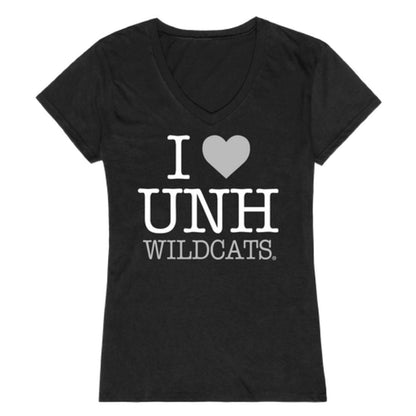 I Love UNH University of New Hampshire Wildcats Womens T-Shirt-Campus-Wardrobe