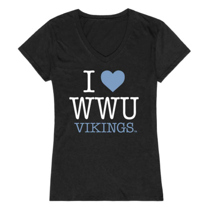 I Love WWU Western Washington University Vikings Womens T-Shirt-Campus-Wardrobe