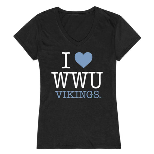 I Love WWU Western Washington University Vikings Womens T-Shirt-Campus-Wardrobe