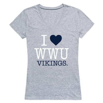 I Love WWU Western Washington University Vikings Womens T-Shirt-Campus-Wardrobe