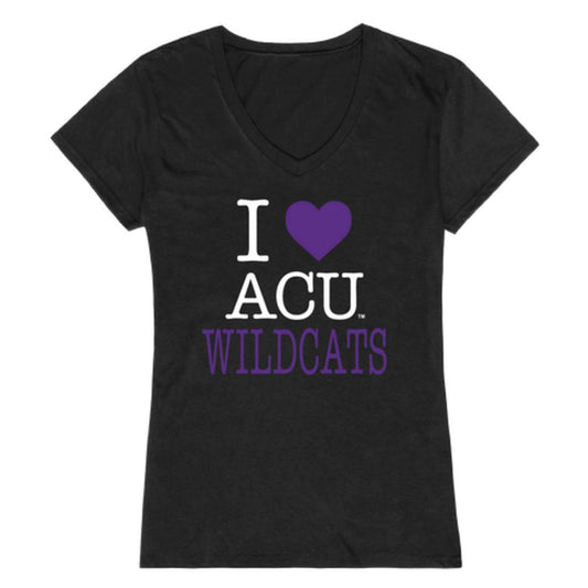 I Love ACU Abilene Christian University Wildcats Womens T-Shirt-Campus-Wardrobe