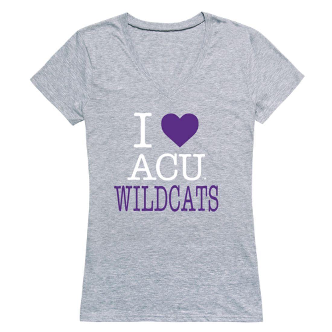 I Love ACU Abilene Christian University Wildcats Womens T-Shirt-Campus-Wardrobe