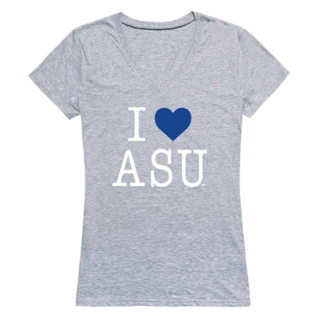 I Love ASU Albany State University Golden Rams Womens T-Shirt-Campus-Wardrobe