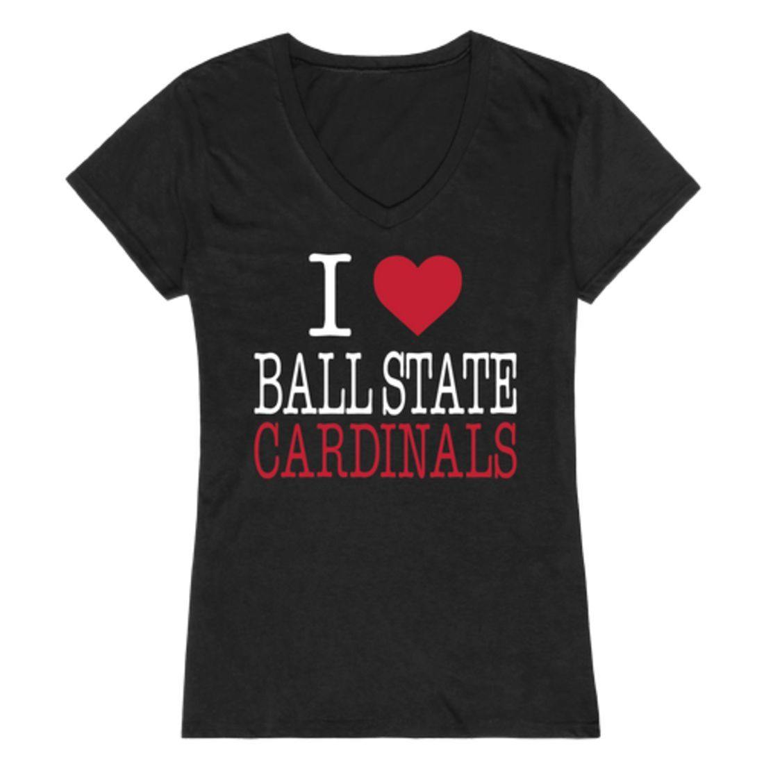 I Love BSU Ball State University Womens T-Shirt-Campus-Wardrobe