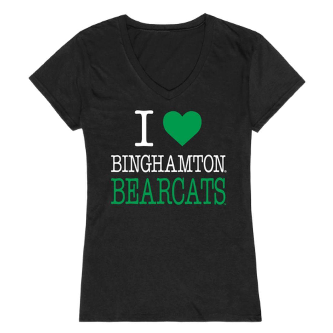I Love SUNY Binghamton University Bearcats Womens T-Shirt-Campus-Wardrobe