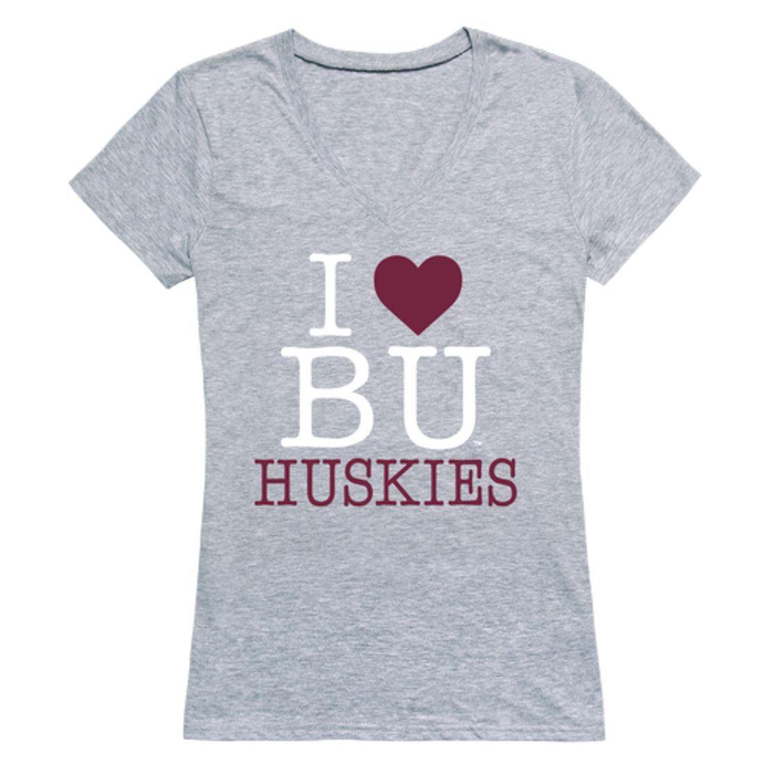 I Love Bloomsburg University Huskies Womens T-Shirt-Campus-Wardrobe