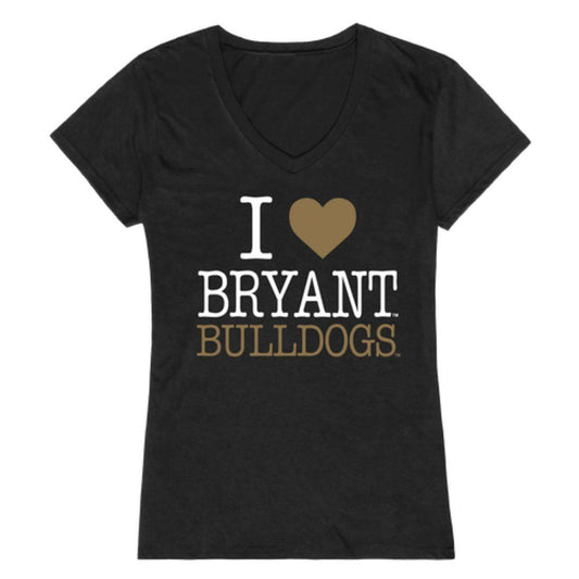 I Love Bryant University Bulldogs Womens T-Shirt-Campus-Wardrobe