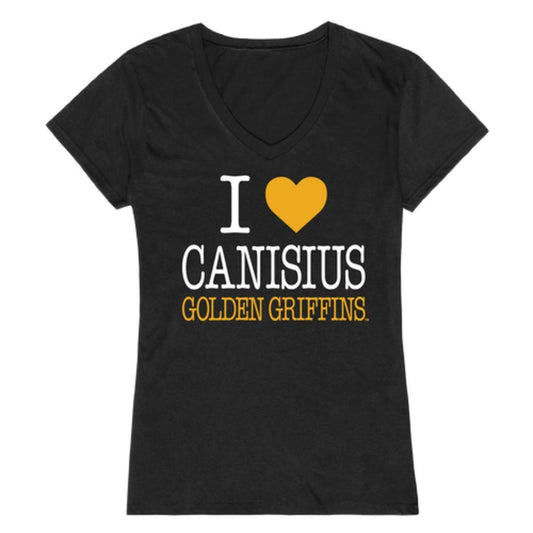 I Love Canisius College Golden Griffins Womens T-Shirt-Campus-Wardrobe