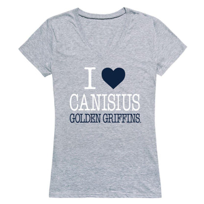 I Love Canisius College Golden Griffins Womens T-Shirt-Campus-Wardrobe