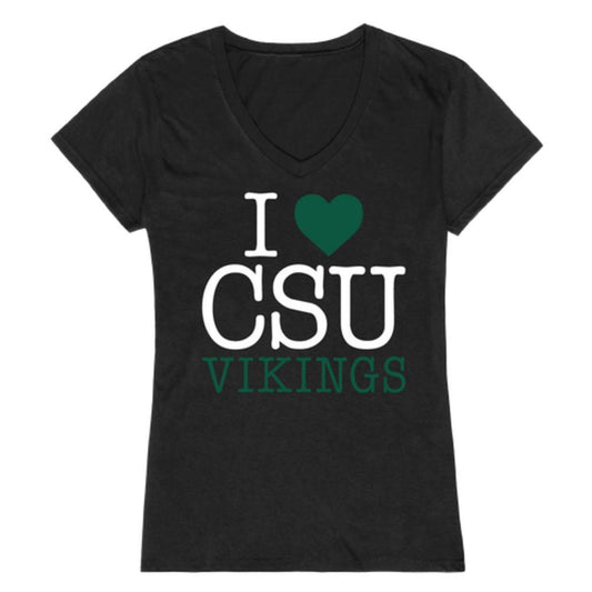 I Love CSU Cleveland State University Vikings Womens T-Shirt-Campus-Wardrobe