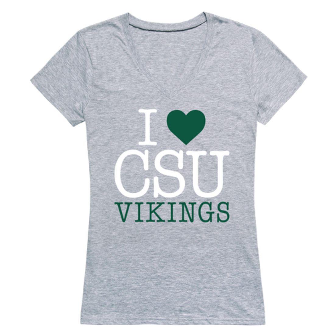 I Love CSU Cleveland State University Vikings Womens T-Shirt-Campus-Wardrobe