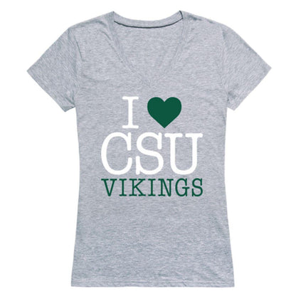 I Love CSU Cleveland State University Vikings Womens T-Shirt-Campus-Wardrobe