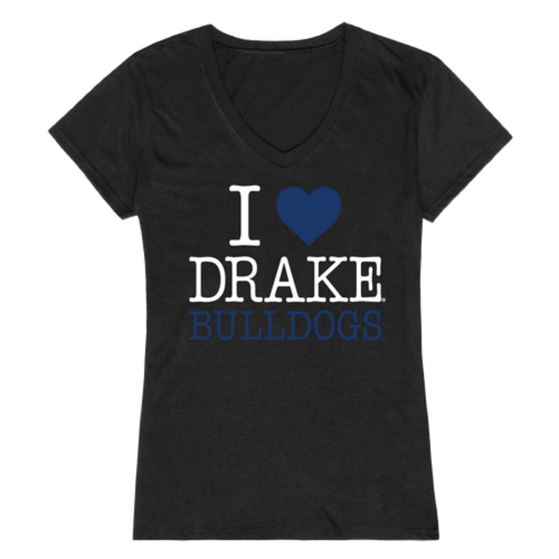 I Love Drake University Bulldogs Womens T-Shirt-Campus-Wardrobe