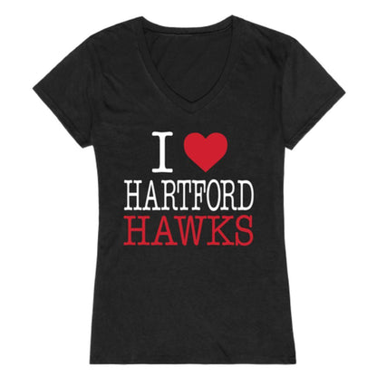 I Love University of Hartford Hawks Womens T-Shirt-Campus-Wardrobe