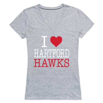 I Love University of Hartford Hawks Womens T-Shirt-Campus-Wardrobe