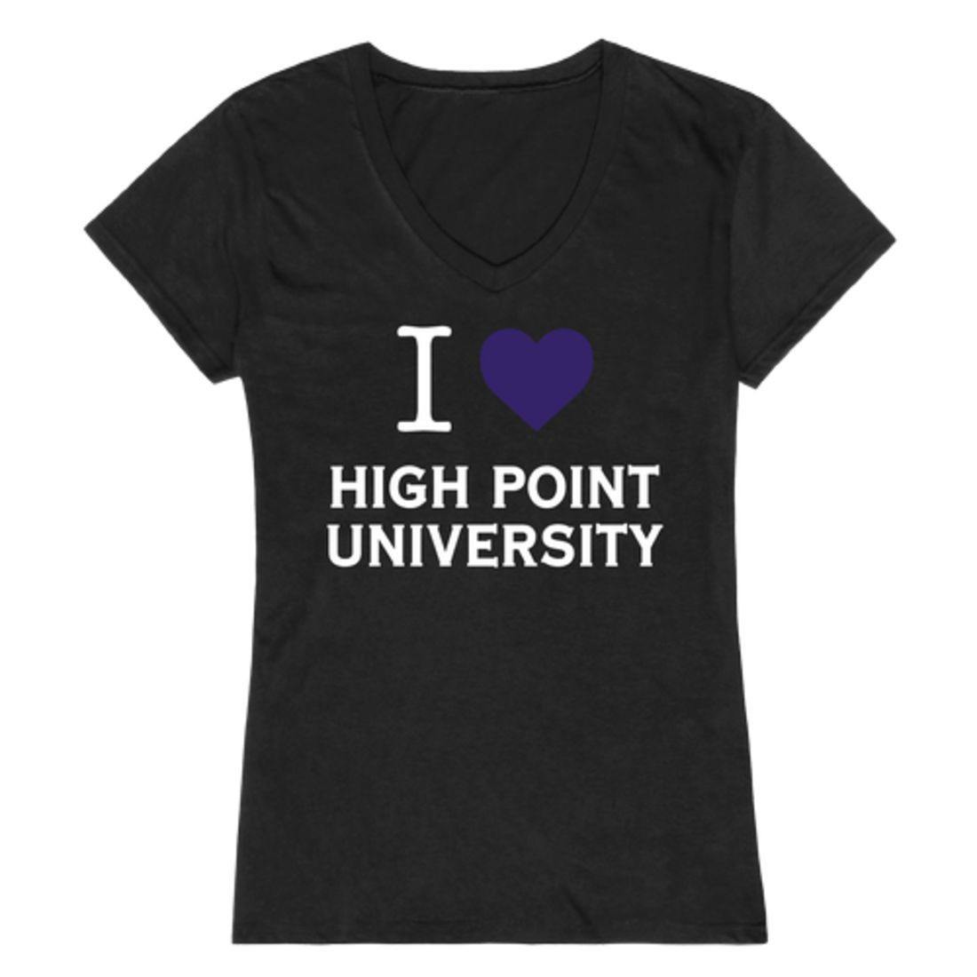 I Love HPU High Point University Panthers Womens T-Shirt-Campus-Wardrobe