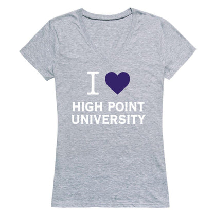 I Love HPU High Point University Panthers Womens T-Shirt-Campus-Wardrobe