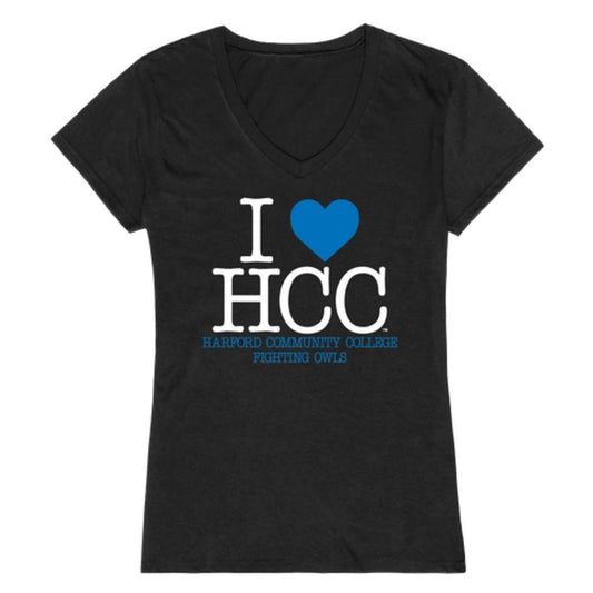 I Love Harford Community College Fighting Owls Womens T-Shirt-Campus-Wardrobe
