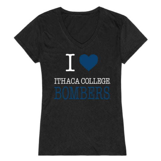 I Love Ithaca College Bombers Womens T-Shirt-Campus-Wardrobe