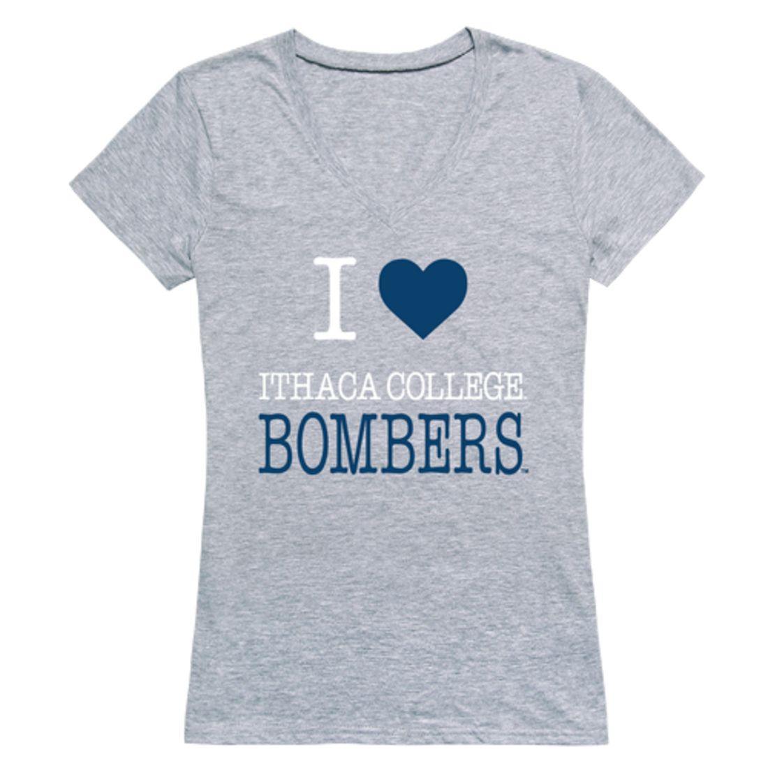 I Love Ithaca College Bombers Womens T-Shirt-Campus-Wardrobe