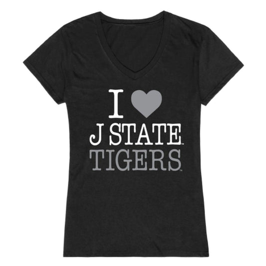 I Love JSU Jackson State University Tigers Womens T-Shirt-Campus-Wardrobe