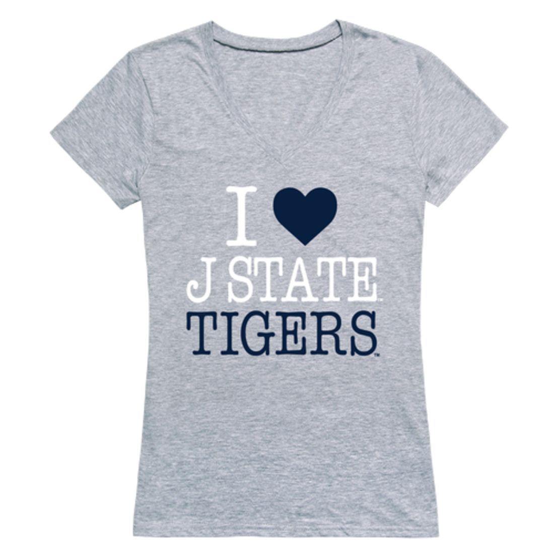 I Love JSU Jackson State University Tigers Womens T-Shirt-Campus-Wardrobe