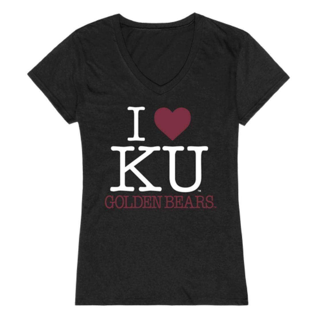 I Love Kutztown University of Pennsylvania Golden Bears Womens T-Shirt-Campus-Wardrobe