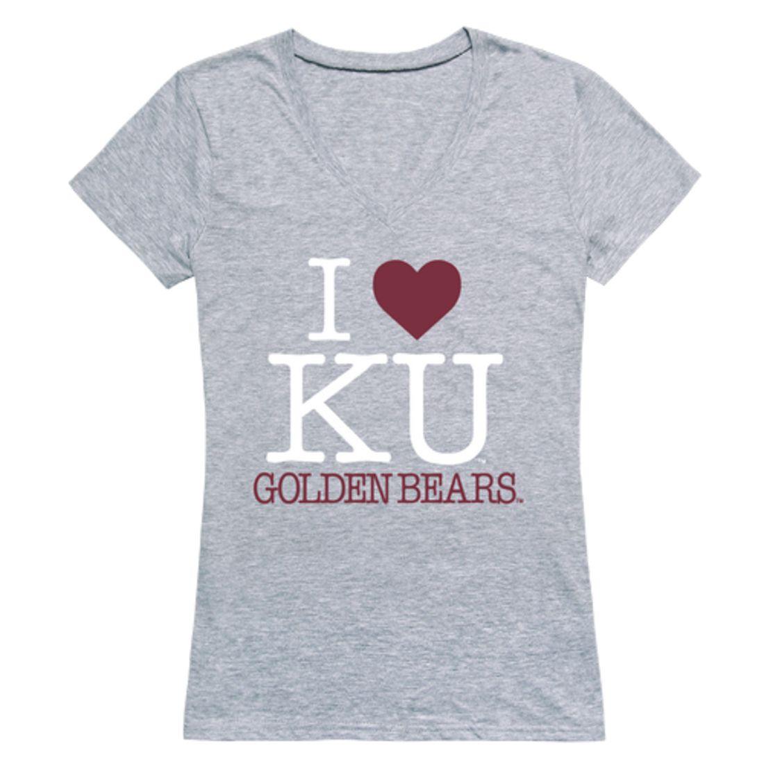 I Love Kutztown University of Pennsylvania Golden Bears Womens T-Shirt-Campus-Wardrobe